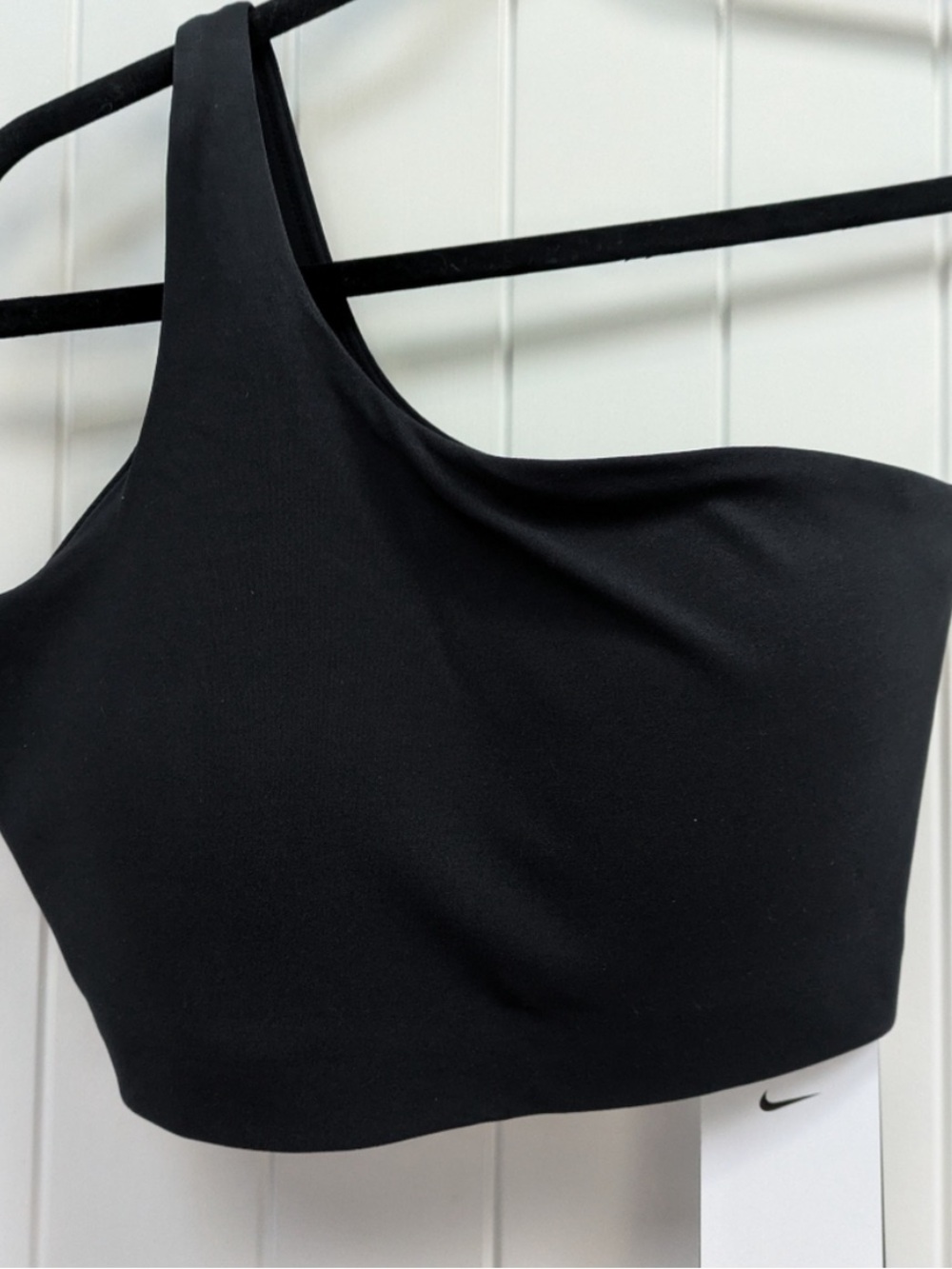 Nike Zenvy Black Asymmetrical Women's Light-Support Padded Sports Bra, NWT - Picture 4 of 8